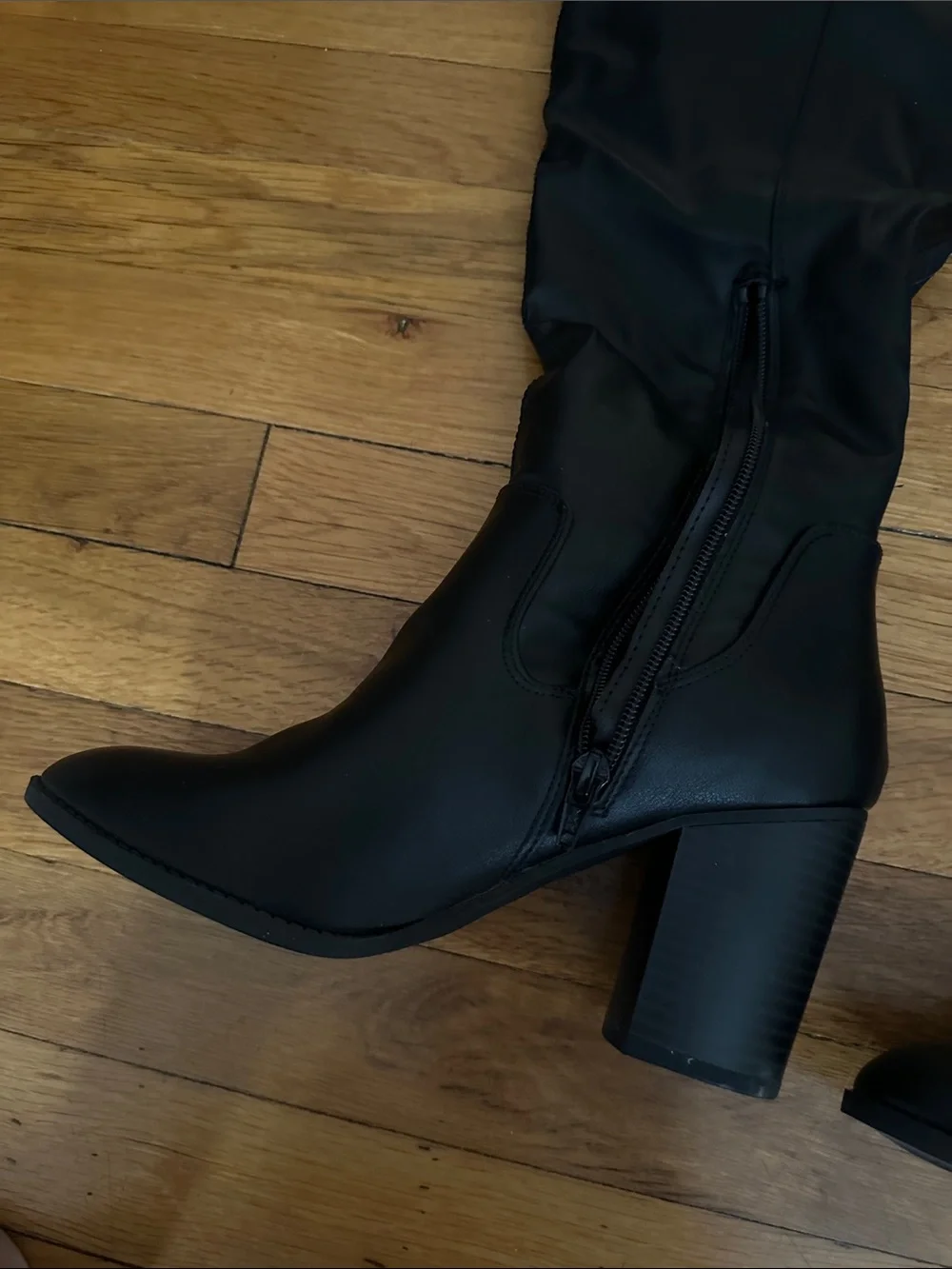 Sun + Stone over the knee black boots